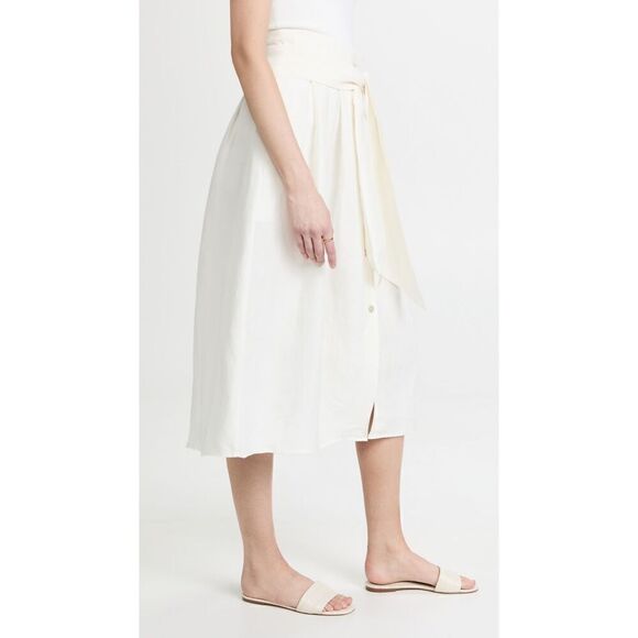 New. Vince Belted Button-Front Skirt. 1X. Retails $410 - Picture 10 of 15